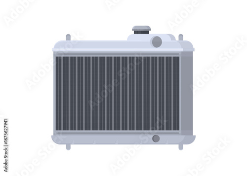 Car engine cooling radiator stock illustration