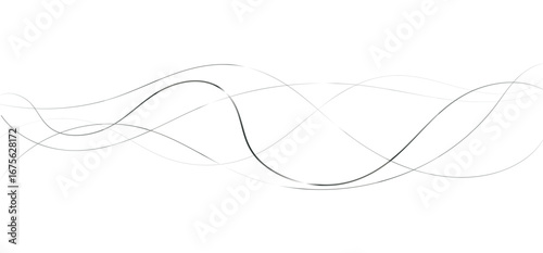 Abstract Gray Wave Design for Backgrounds This elegant abstract image featuresinterwoven, flowing gray lines creating a dynamic wave pattern on a white background