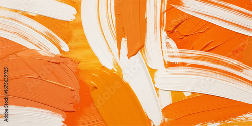 Abstract art with colorful waves of fresh orange, yellow, and red citrus fruit slices