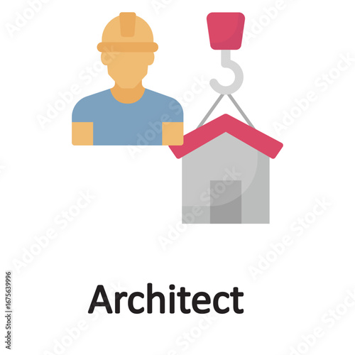 Architect Vector Icon which can easily modify or edit