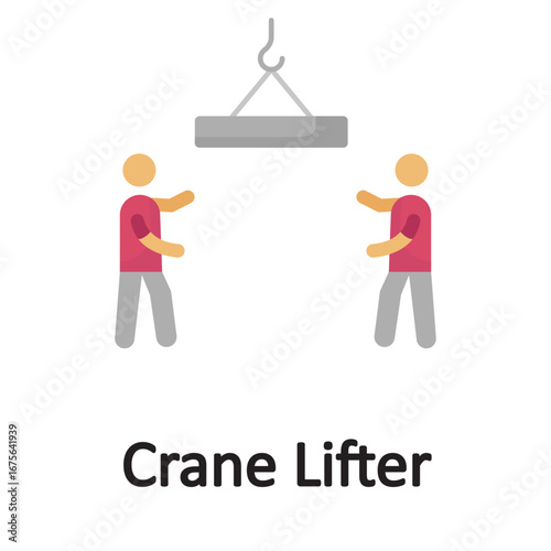 crane lifter Vector Icon which can easily modify or edit