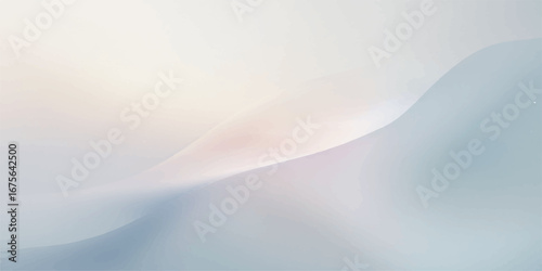 An abstract vector illustration of smooth, flowing light blue lines and curves on a darker blue background creates a soft, dynamic wave pattern