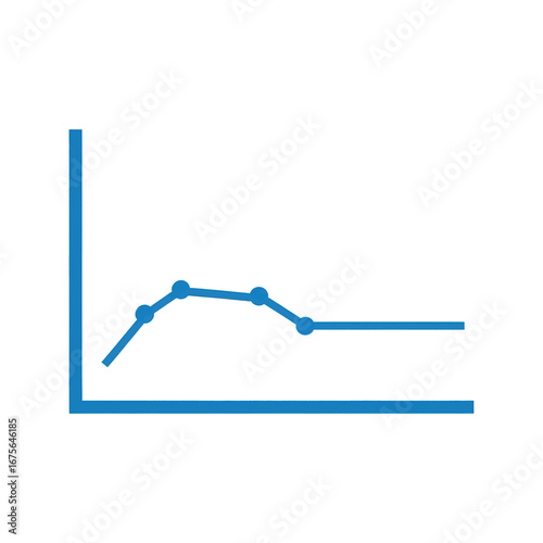 A simple line graph displays a declining trend over time.