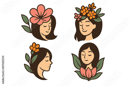 Luxury love diamond logo design set. Elegant heart-shaped jewel icon collection. Vector illustration for branding, jewelry boutique. Precious stone symbol pack for business.