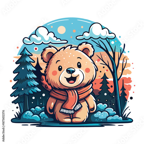 Forest bear cute