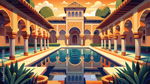 Alhambra, Spain
Intricate arabesques cover palace walls, reflecting pools mirror slender arches, while golden light bathes courtyards, creating an enchanting masterpiece of Moorish architecture and ti