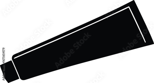 toothpaste tube silhouette vector.