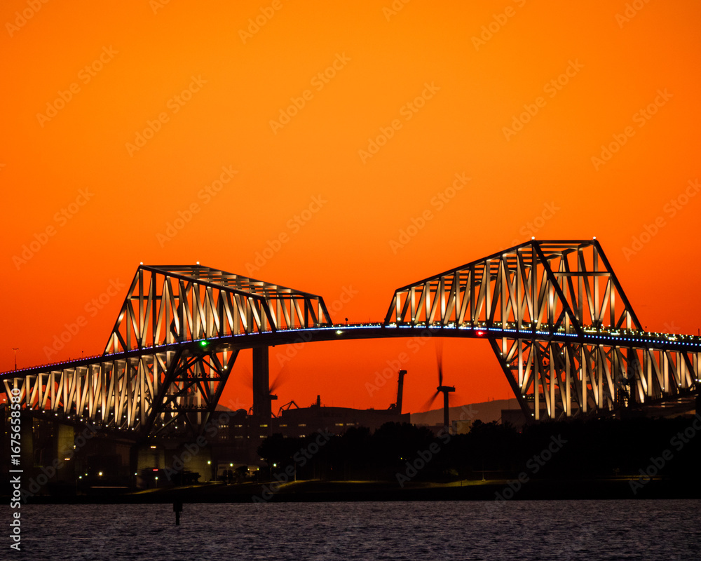 Naklejka premium #東京ゲートブリッジ #恐竜橋 #Bridge #sunset #夕焼け