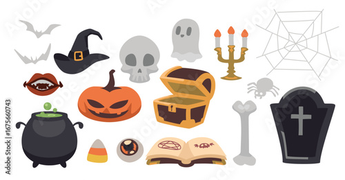 cute halloween element festival of happiness