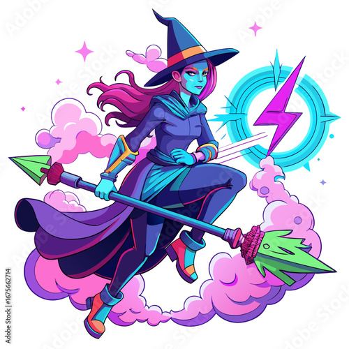 wizard with magic wand