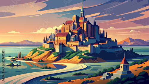 Mont-Saint-Michel, France
A medieval abbey crowns a tidal island, rising above vast sands, where winding streets and towering spires embody centuries of devotion, resilience, and architectural wonder.
