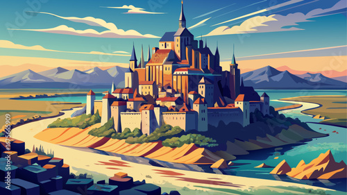 Mont-Saint-Michel, France
A medieval abbey crowns a tidal island, rising above vast sands, where winding streets and towering spires embody centuries of devotion, resilience, and architectural wonder.