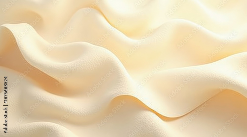 Obraz premium Creamy fabric waves soft texture image