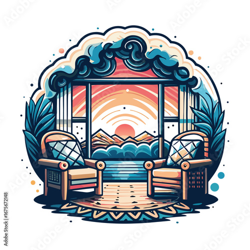 Coastal lounge interior