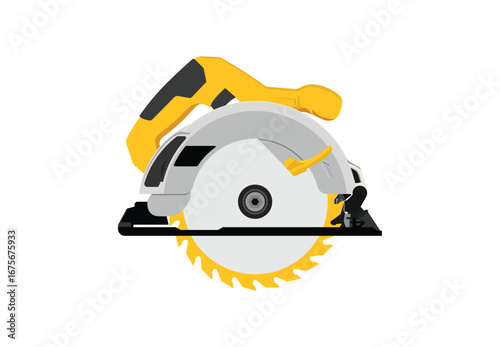 Circular Saw Vector Illustration – Construction Power Tool