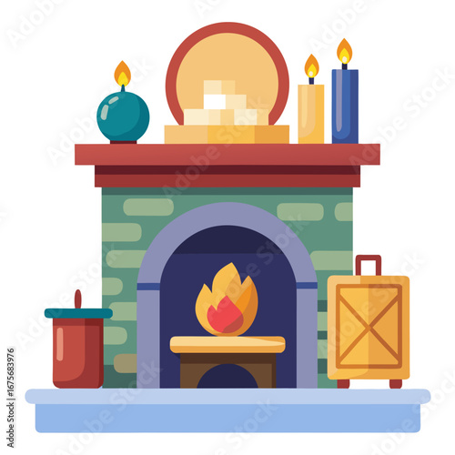 Cozy Living Interior Illustration