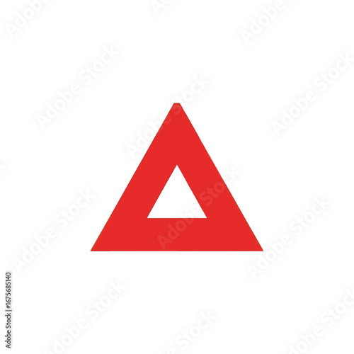 Free Download A vivid, red triangle stands out against a stark black background. - GFXLoad