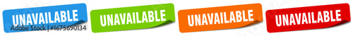 unavailable sticker. unavailable sticker set on white background