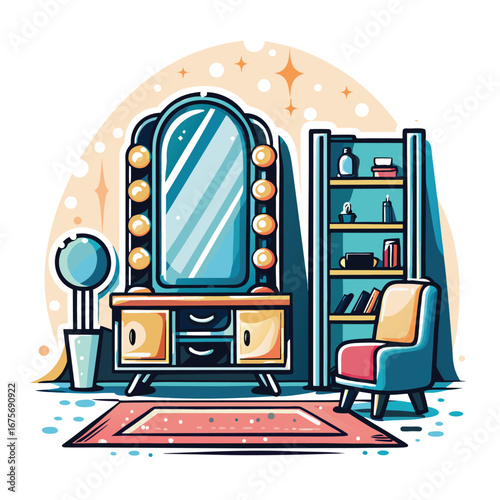 Cartoon dressing room