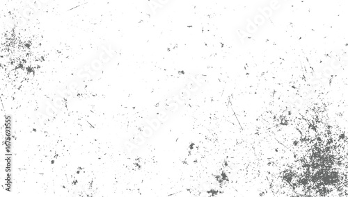 Black and White Grunge Texture – Rubbed Aged Pattern Monochrome noise of dust or dirt, with Distress Overlay on Transparent Background