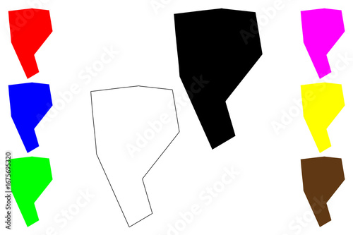 Garissa city (Republic of Kenya) map vector illustration, scribble sketch Gaarrisa map