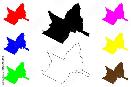 Mavoko city (Republic of Kenya) map vector illustration, scribble sketch Athi River map