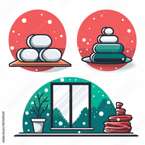 Relaxing spa icons