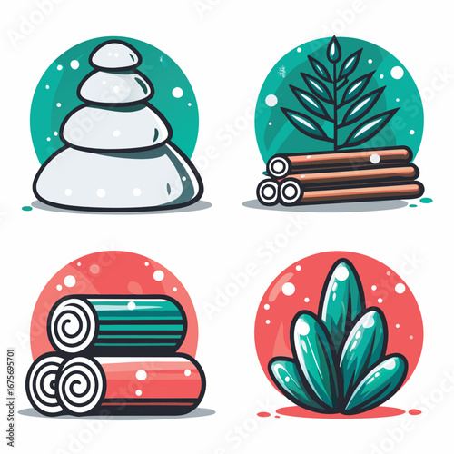 Spa day illustrations