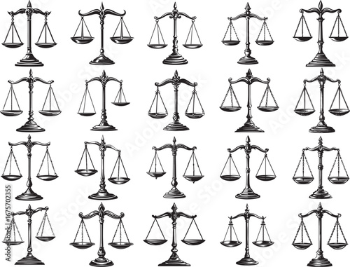 Balance Scale Silhouette Clipart