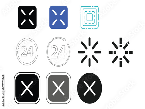 Versatile collection of modern digital icons and symbols, perfect for enhancing user interface design, web applications, and mobile app development projects with a clean, professional aesthetic