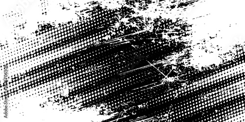 Grunge tire track, wheel braking marks. Truck, car or motorcycle tread pattern silhouette. Auto race,