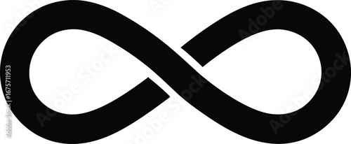 Endless chain loop vector icon.