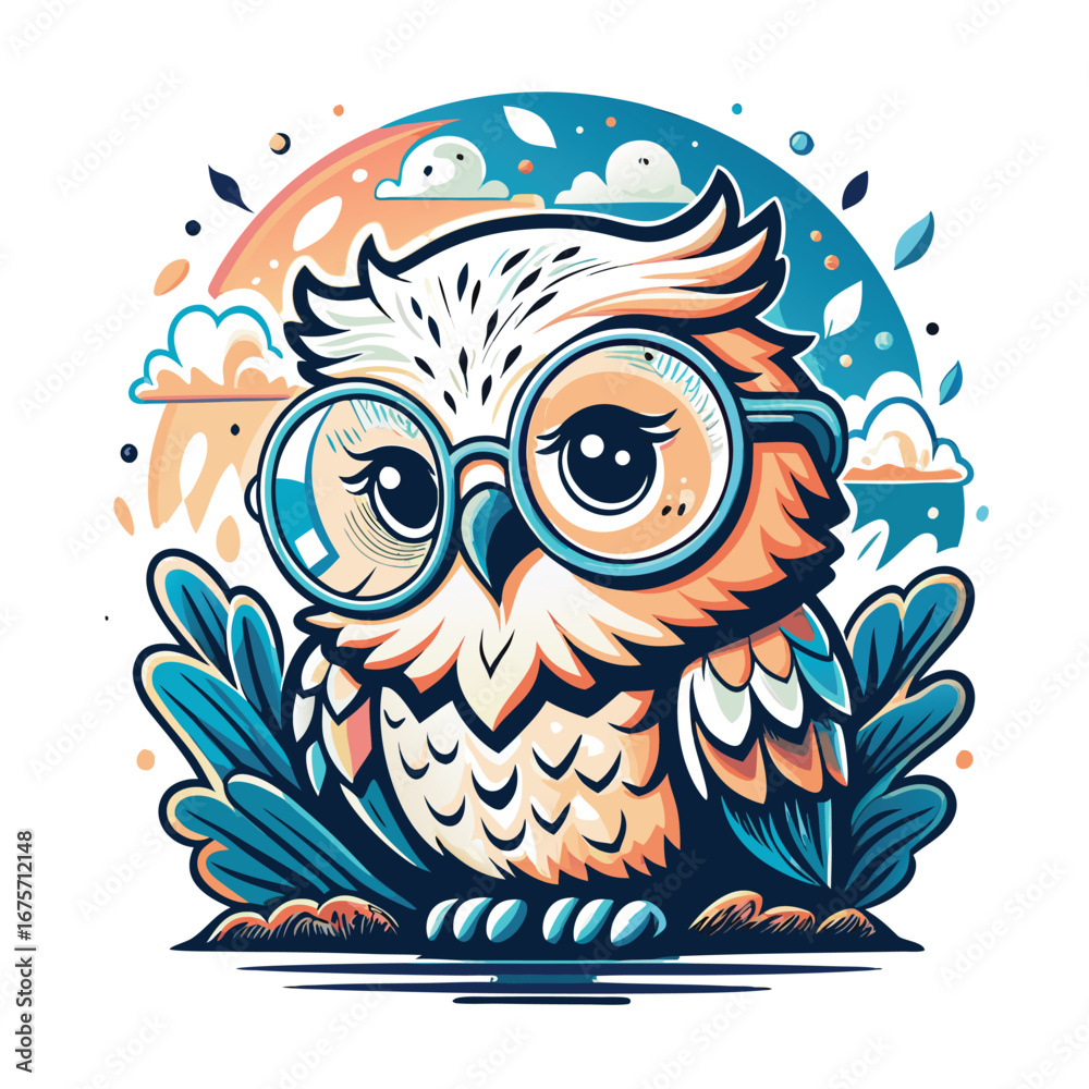 Fototapeta premium Spectacled owl