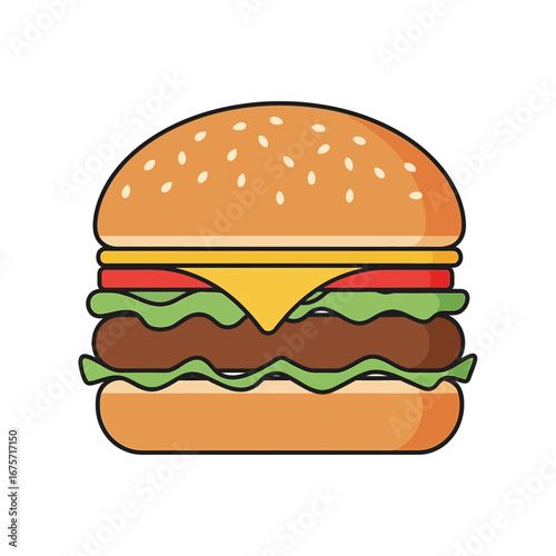 Delicious Burger Illustration