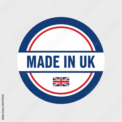 Free Download Made in UK Badge - British Manufacturing Label - GFXLoad