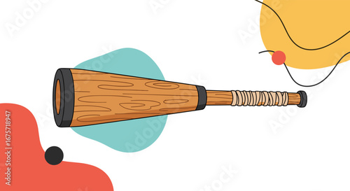 Retro wooden telescope for maritime exploration and nautical discovery adventure voyage discovery