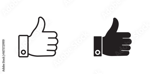 Thumbs Up Icon set , like vector icon . 