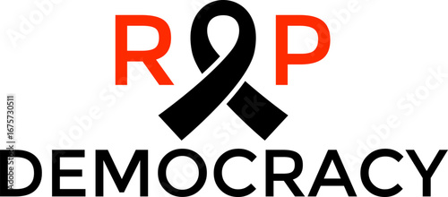 illustration of the death of democracy