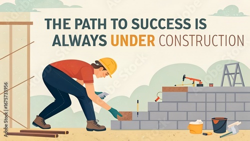 The Path to Success is Always Under Construction Quote.