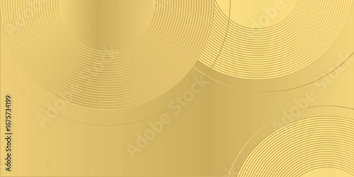 Gold circle lines texture background with glass effect for print artwork in cmyk color mode simple art modern