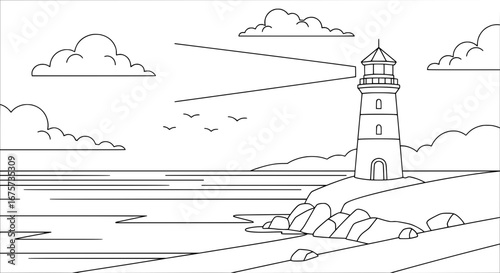 Lighthouse with transparent background