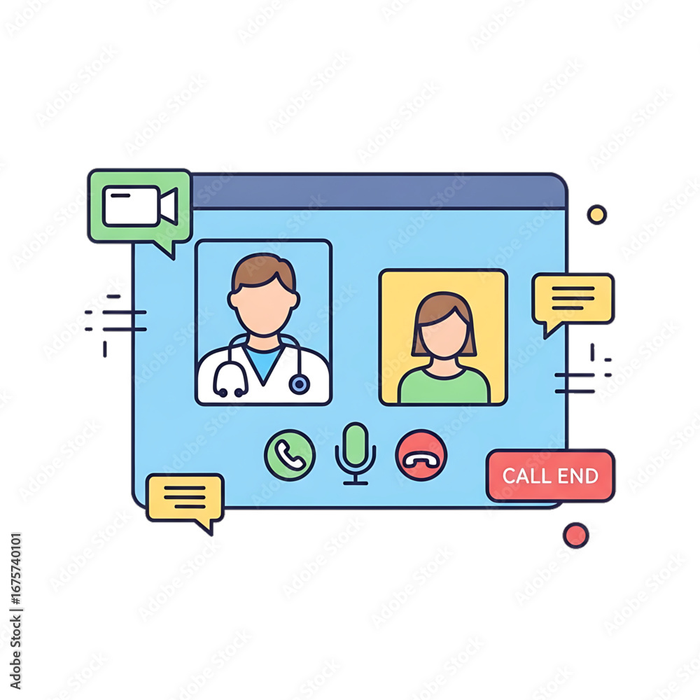 Fototapeta premium Online medical consultation with doctors.