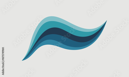 Free Download Flowing abstract wave design in shades of blue. Perfect for backgrounds, logos, and modern design projects. - GFXLoad
