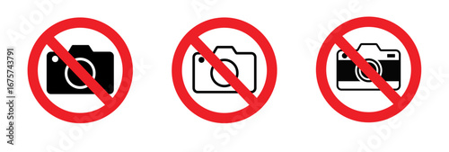 No Photography Allowed Prohibited Symbol Icon.	