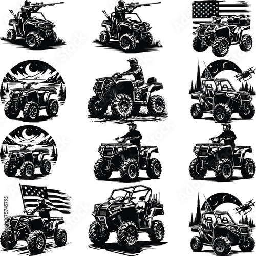Atv Polaris Ranger Svg Bundle, Offroad Riding Svg