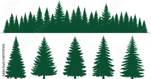 Foto Create a Forest silhouette trees