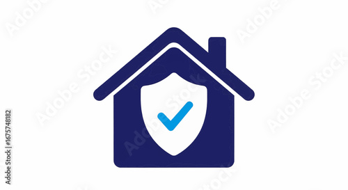 Vector illustration icon Secure home protection and property safety