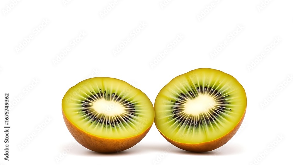 Isolated Kiwi Fruit on White Background with Clean Studio Lighting Isolated Kiwi Fruit on White Background with Clean Studio Lighting