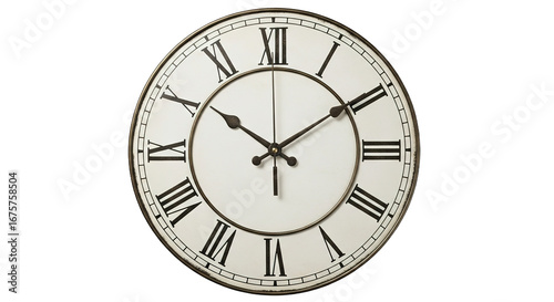 Classic Roman Numeral Wall Clock Timepiece Design