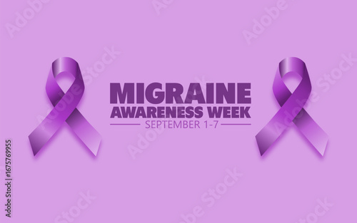 Vector graphic of Migraine Awareness Week ideal for Migraine Awareness Week celebration.